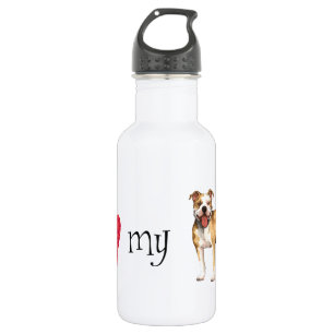 I Love my Pit Bull Terrier 532 Ml Water Bottle