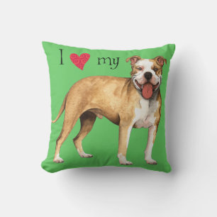 I Love my Pit Bull Terrier Cushion