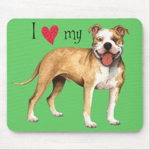I Love my Pit Bull Terrier Mouse Pad