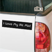 I Love My Pit Mix Bumper Sticker (On Truck)