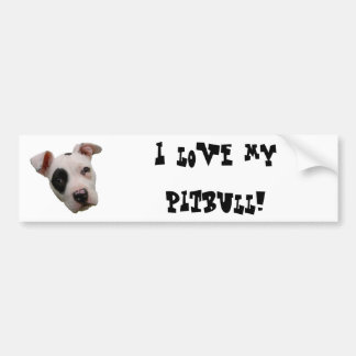 I love my pitbull Bumper Sticker
