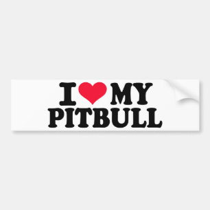 I love my Pitbull Bumper Sticker