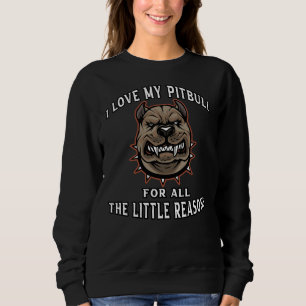 I Love My Pitbull For All The Little Reasons I Lov Sweatshirt