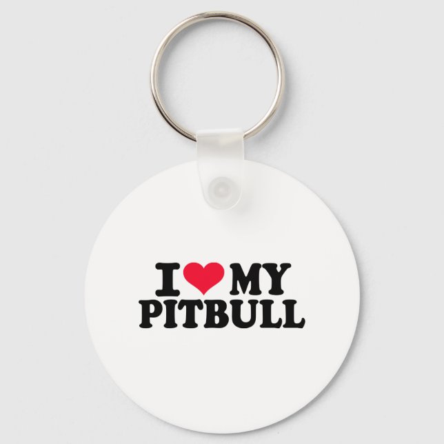I love my Pitbull Key Ring (Front)