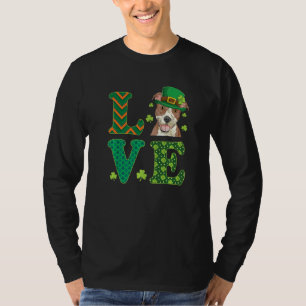 I Love My Pitbull St Patricks Day Pit Bull Dog Lov T-Shirt