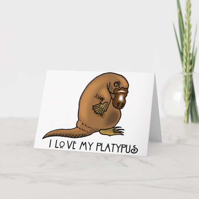 I Love my Platypus Card (Front)