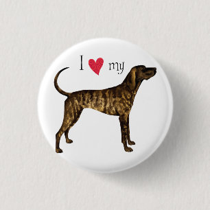 I Love my Plott Hound 3 Cm Round Badge