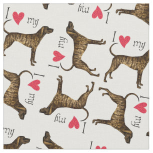 I Love my Plott Hound Fabric