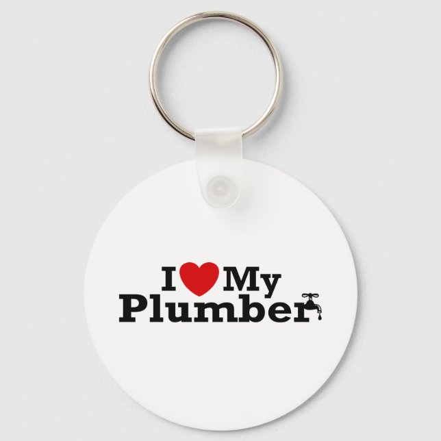 I Love My Plumber Key Ring (Front)