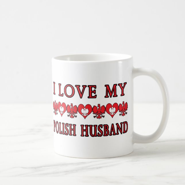 I Love My Polish Husband Coffee Mug (Right)