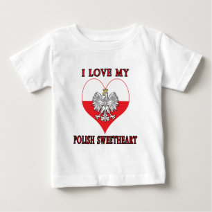 I Love My Polish Sweetheart Baby T-Shirt