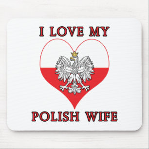 I Love My Polish Wife Mouse Pad