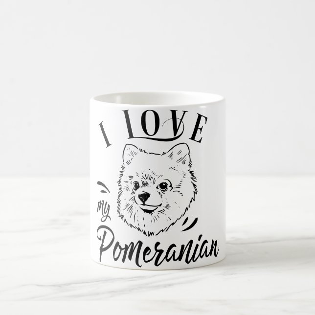 I Love My Pomeranian   Coffee Mug (Center)