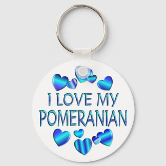 I Love My Pomeranian Key Ring