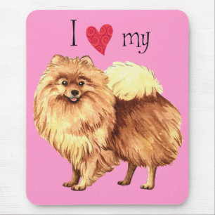 I Love my Pomeranian Mouse Pad