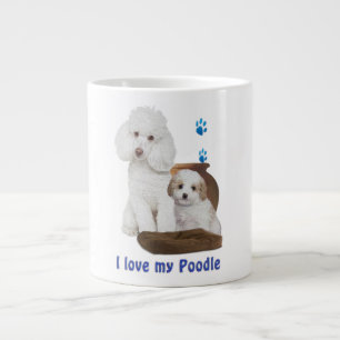 I love my poodle large coffee mug