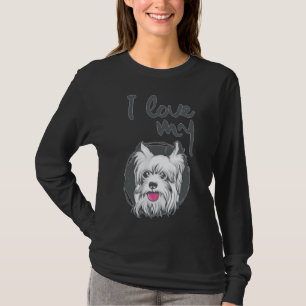 I Love My Poodle Premium Scoop T-Shirt