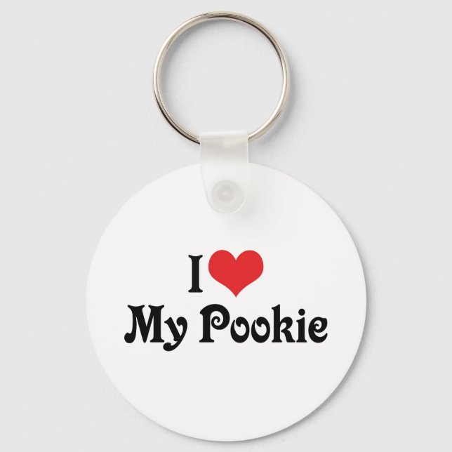 I Love My Pookie Key Ring (Front)