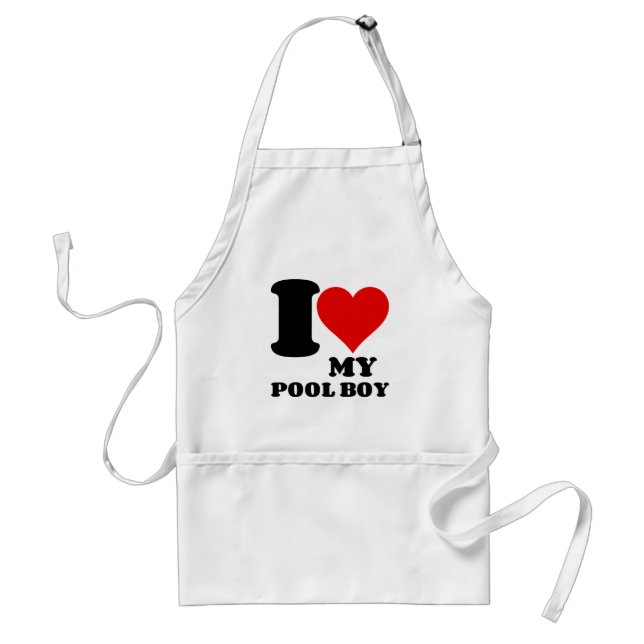 I LOVE MY POOL BOY STANDARD APRON (Front)