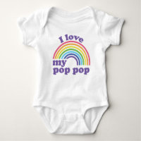 I Love My Pop Pop - Cute Rainbow 