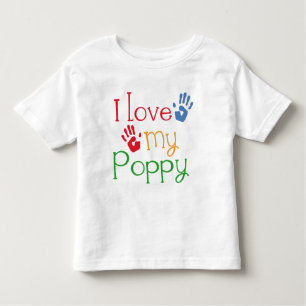 I Love My Poppy (Handprints) Toddler T-Shirt
