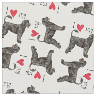 I Love my Portuguese Water Dog Fabric