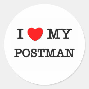 I Love My POSTMAN Classic Round Sticker
