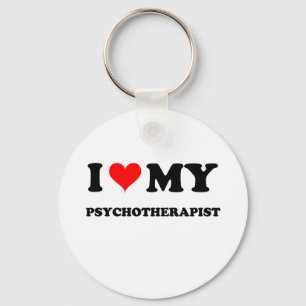 I Love My Psychotherapist Key Ring