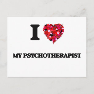 I Love My Psychotherapist Postcard
