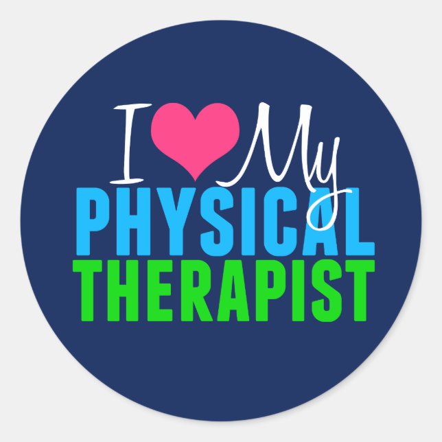 I Love My PT Classic Round Sticker (Front)