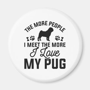 I Love My Pug Magnet