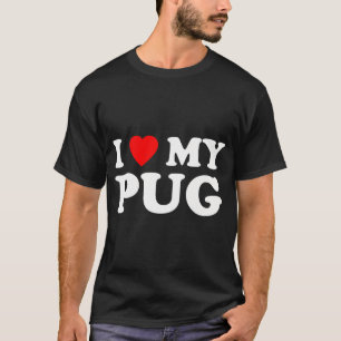 I Love My Pug Style NY Heart Dog T-Shirt
