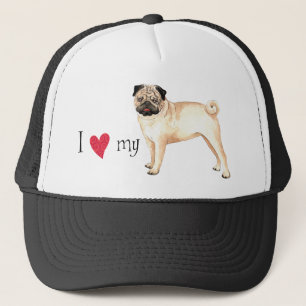 I Love my Pug Trucker Hat