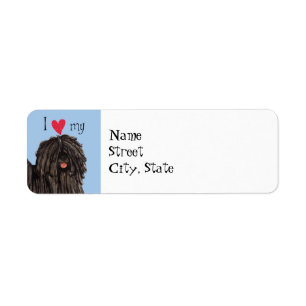I Love my Puli Return Address Label