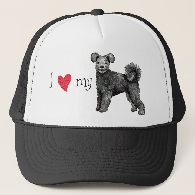 I Love my Pumi Trucker Hat (Front)
