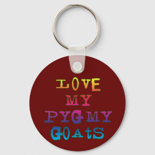 I Love My Pygmy Goats Key Ring