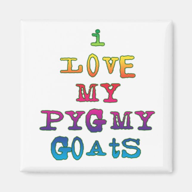 I Love My Pygmy Goats Magnet (Front)