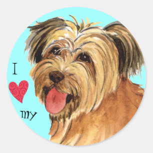 I Love my Pyrenean Shepherd Classic Round Sticker