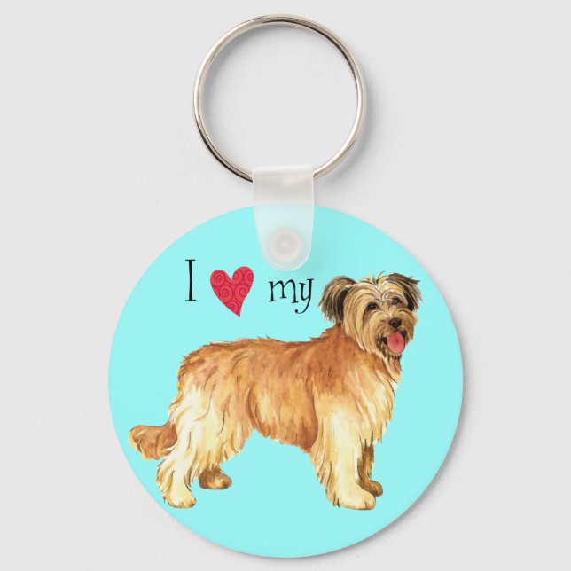 I Love my Pyrenean Shepherd Key Ring (Front)