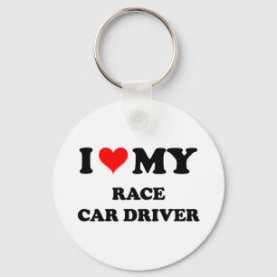 I Love My Race Car Driver Key Ring