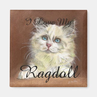 "I love My Ragdoll" art Magnet