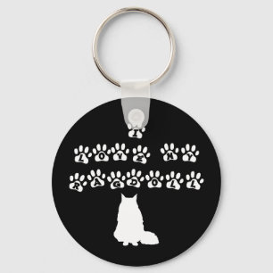I Love My Ragdoll--White Text Key Ring