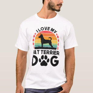 I Love My Rat Terrier Dog Retro Vintage T-Shirt
