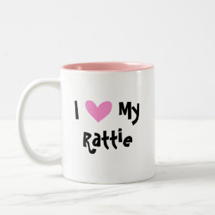 I Love My Rat Terrier / Toy Fox Terrier Two-Tone Coffee Mug