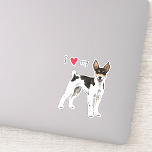 I Love my Rat Terrier Vinyl Sticker