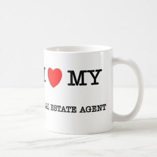 I Love My REAL ESTATE AGENT Coffee Mug