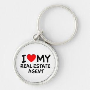 I Love My Real Estate Agent Key Ring