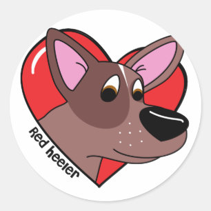 I Love my Red Heeler Stickers