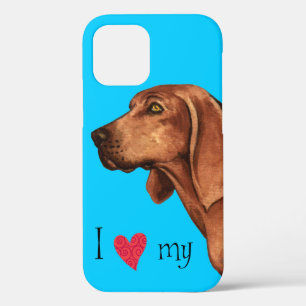 I Love my Redbone Coonhound iPhone 12 Case