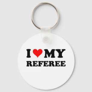 I Love My Referee Key Ring